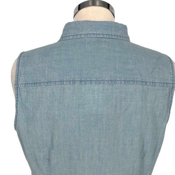 J.Crew Sleeveless Perfect Fit Shirt Button-Down Size Medium NWT - Picture 5 of 10